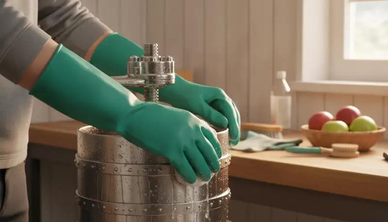 Sichere Pressenreinigung: Die richtigen Handschuhe